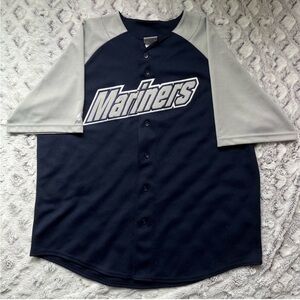 Vintage Men’s Extra Large Blue And Grey Seattle Mariners Baseball Jersey